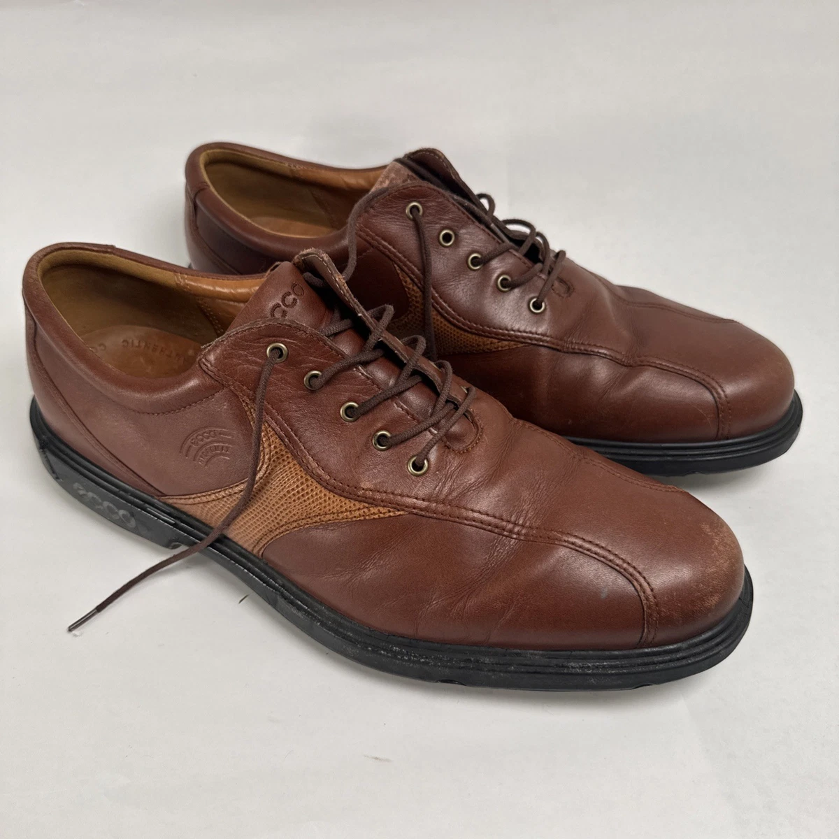 ECCO Leather Upper Brown Golf Shoes for Men for sale | eBay