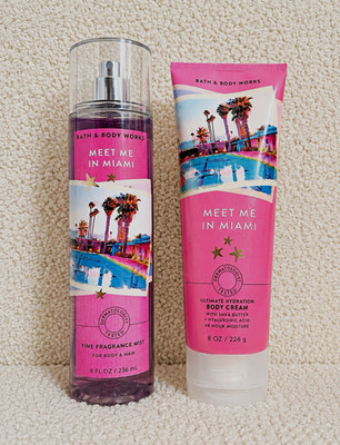 Bath & Body Works Meet Me in Miami Set   Fine Fragrance Mist & 48h Body Cream