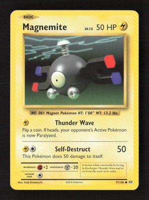 Magnemite Common Normal XY - Evolutions 37/108 MP Pokémon TCG