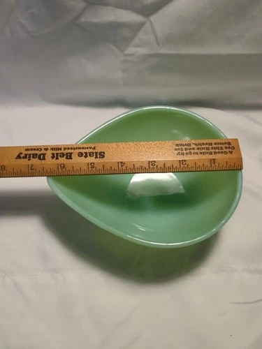 Fire King Jadeite Swedish Tear Drop Nesting Bowl 6 1/2" X 5" X 2 1/2"