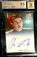 2009 CHRIS HEMSWORTH ROOKIE STAR TREK BGS 9.5 W/10 AUTO 100% ((HAND SIGNED))
