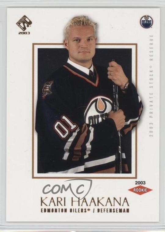 2002-03 Pacific Private Stock Reserve 85/99 Kari Haakana #161 Rookie RC 0c3