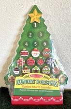 Melissa  Doug COUNTDOWN TO CHRISTMAS Wooden Advent Calendar 16   Magnetic Tree