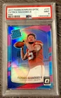 2017 PANINI DONRUSS OPTIC PINK #177 PATRICK MAHOMES II RATED ROOKIE RC PSA 9