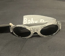 BABY BANZ SUNGLASSES SILVER FLORAL INFANT SUN PROTECTION