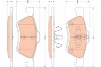 TRW Bremsbelagsatz Scheibenbremse GDB1752 FüR EP Maverick Ford Mazda Tribute 16V
