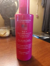 Biokeratin 3 in 1 Heat Protection Gloss Shine Hydration 8.45 fl oz New No Box