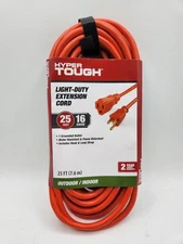 Hyper Tough Light Duty Extension Cord 25 Ft 16 Gauge Indoor Outdoor with strap