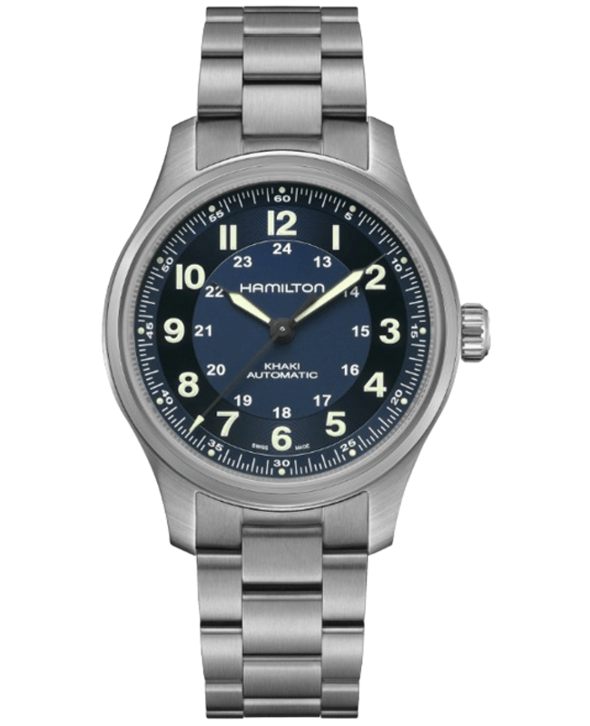 Hamilton Khaki Field Titanium Auto Blue Dial Men's Watch H70545140