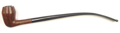 Churchwarden Pfeife Real Briar Large Barrel Semi-Bent NEU