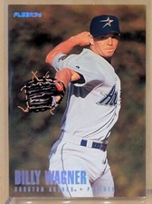 1996 Fleer GLOSSY TIFFANY #422 Billy Wagner RARE ROOKIE RC BLUE FOIL PARALLEL