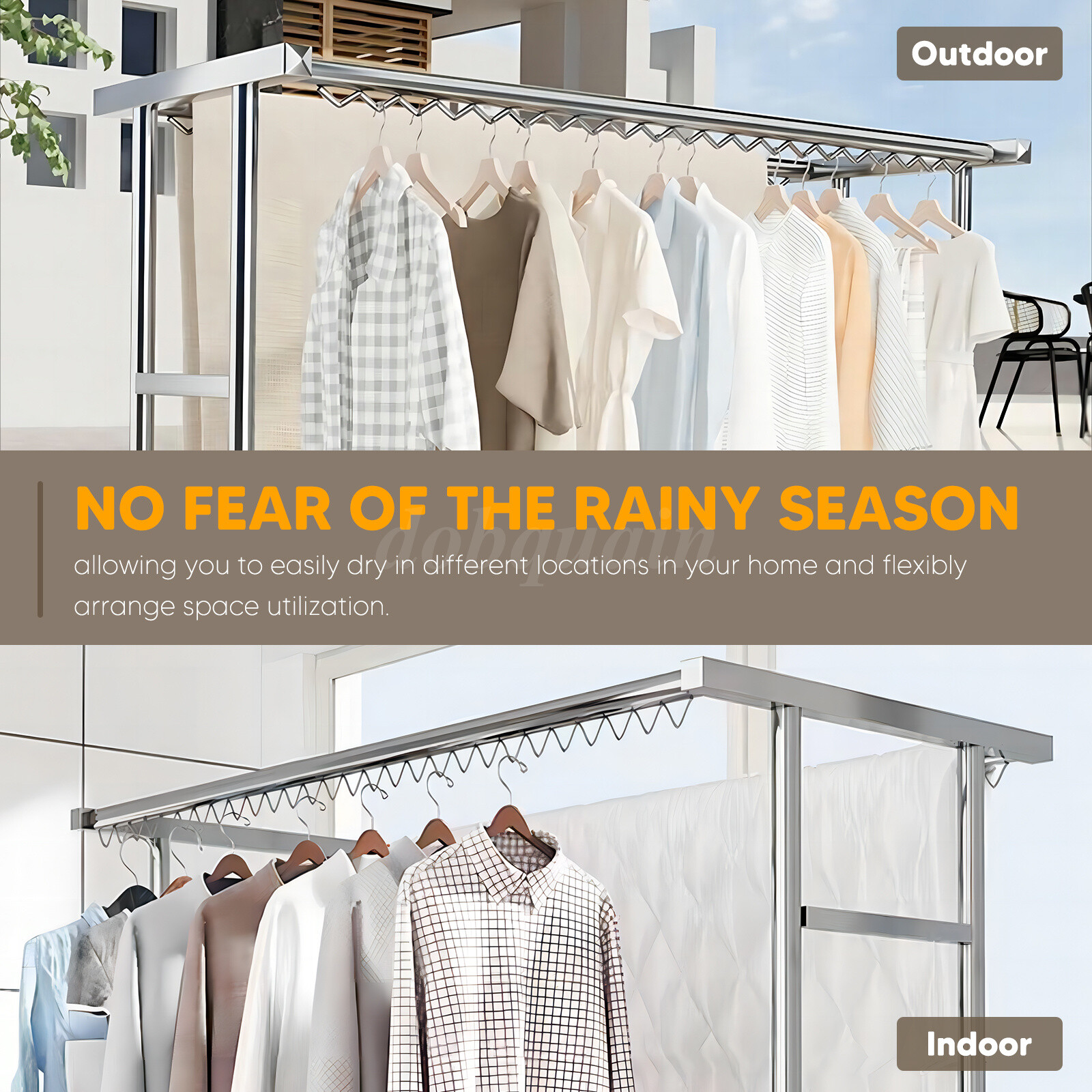 1000LBS Heavy Duty Garment Rack Rolling Clothing Rack Clothes Rack Adjustable