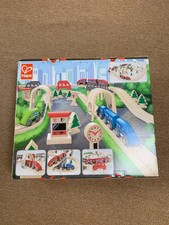 hape high and low railway set