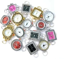 Blekon Collections 10 Assorted Beading Watch Faces Battery and Loops Included.