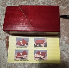 Wooden Brain Teaser Magic Box With Space Inside For Monetary Gift Or Giftcard