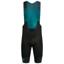 NEW Rapha Men's Pro Team Crit Bib Shorts L Cycling Turquoise Black Green RCC