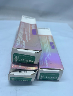 Lot of 3 - L'Oreal Majirel Glow .17 BGr Dark, Boxes Damaged