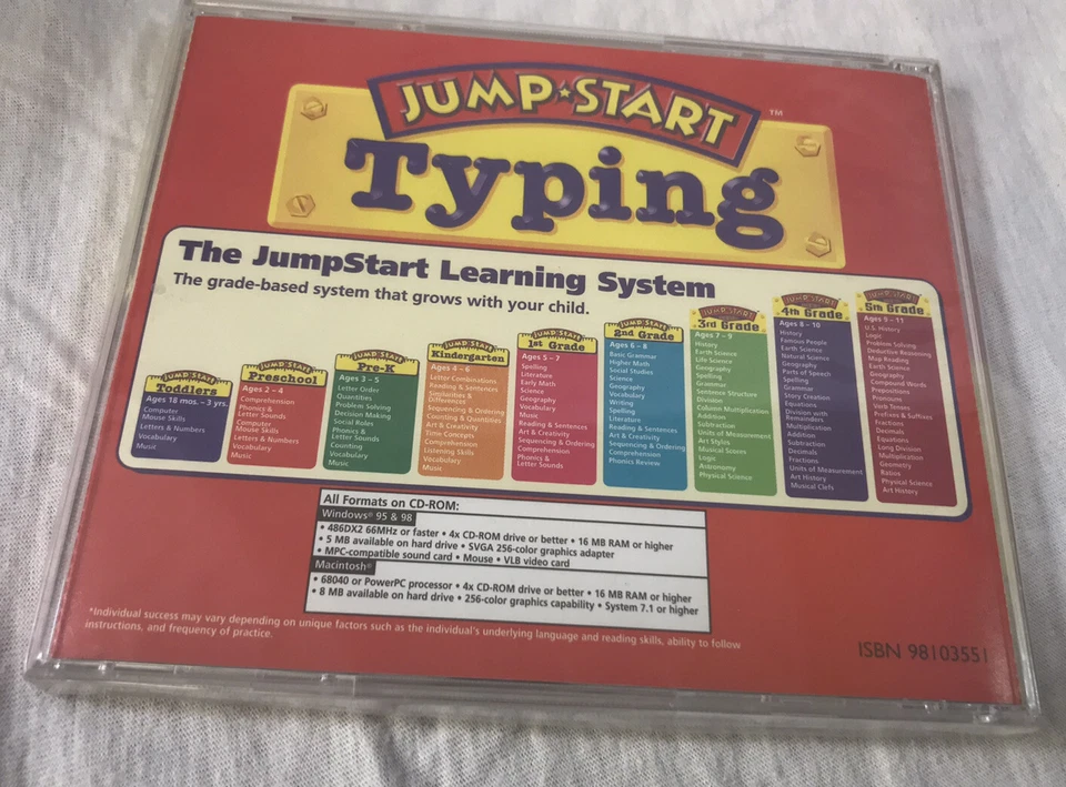 NEW 1997 Jump Start Typing User's Guide PC Game CD-ROM Windows/Mac SEALED - Image 2 of 2