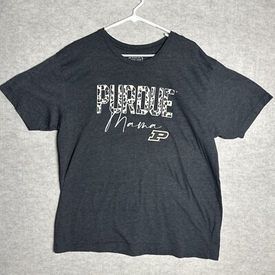 Purdue Boilermakers Moma T Shirt Cheetah Print Adult Large Dark Grey