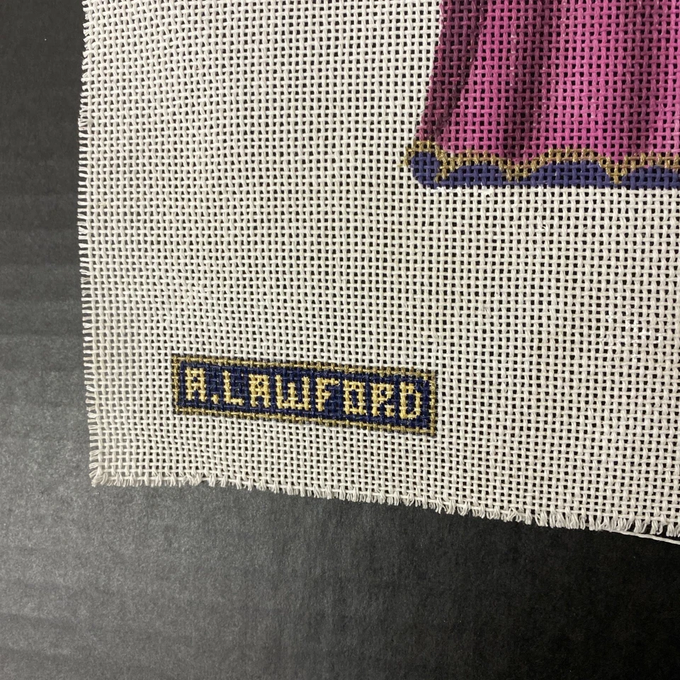 Punta de aguja pintada a mano Amanda Lawford Santa con juguetes animales regalo lona 6034 Foto 4 de 4