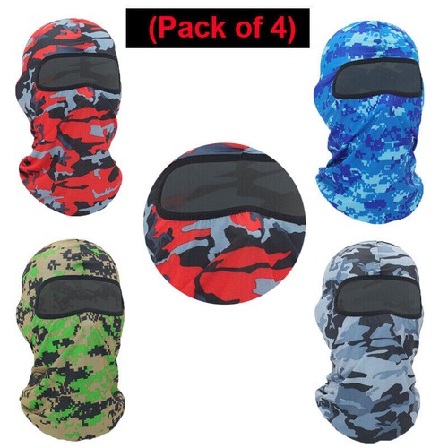 3 or 4 Motorcycle Cycling Balaclava Full Face Masks Scarf Thin Helmet Liner Caps - Imagen 19 de 25