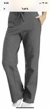 2 Pairs Gildan Ladies Open Bottom Sweatpants S Dark Heather Charcoal NWT
