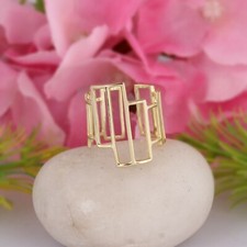 18K Gold Plated Adjustable Ring 925 Sterling Silver Ring Designer Jewelry