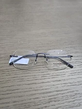 Naturally Rimless NR-374 Eyeglasses Navy 51-19-140 (A-8)