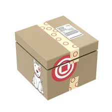NEW - Tarjet Shipping Box -  Custom Printed 2 x 2 Brick - Mail Shopping City