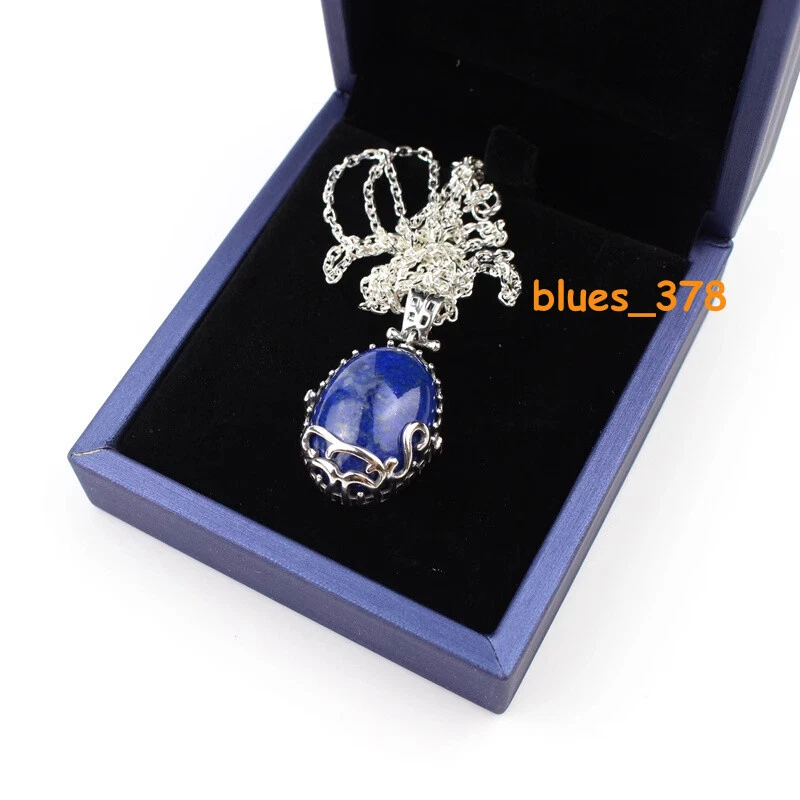 Collar de plata The Vampire Diaries Katherine Pierce Daylight Nature Lapislázuli S925 Foto 2 de 4