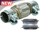 DOWNPIPE CARALYTIC FLEX FLEXI PIPE + CLAMPS KIT SET FOR VW POLO III MK3 6N 6V