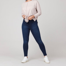 Spanx Women  s Jean-ish Blue Jean Ankle Jegging Dark Wash Medium