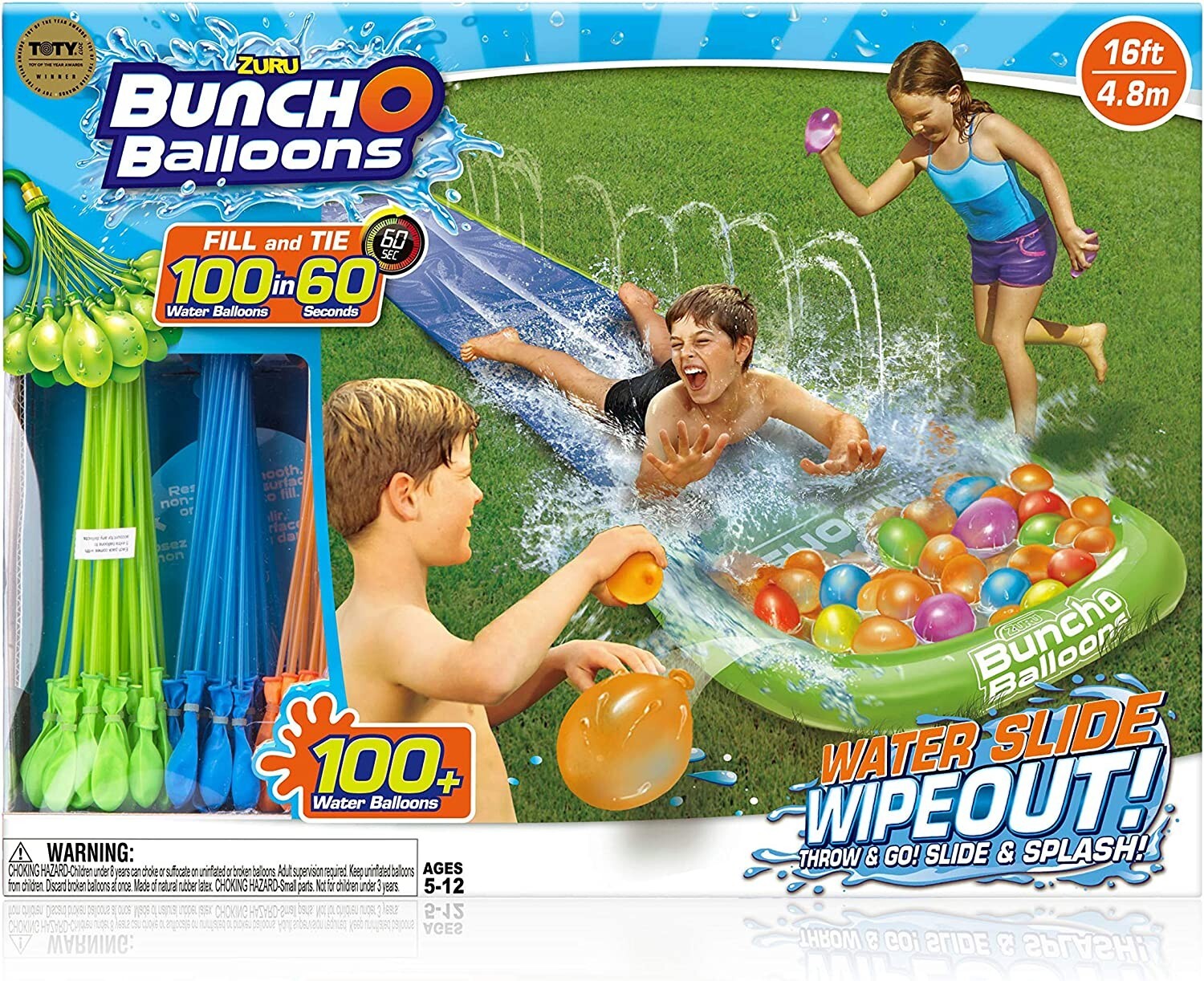 BUNCH O BALLOONS 5697 Water Slide Wipeout (1x Lane) Children's Summer Fun!!
