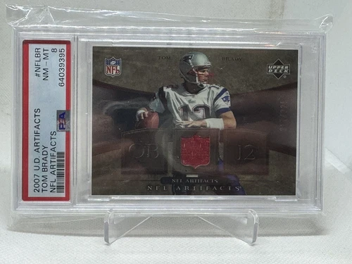 2007 Upper Deck Artifacts Tom Brady Game Used Patch /325 Patriots PSA 8