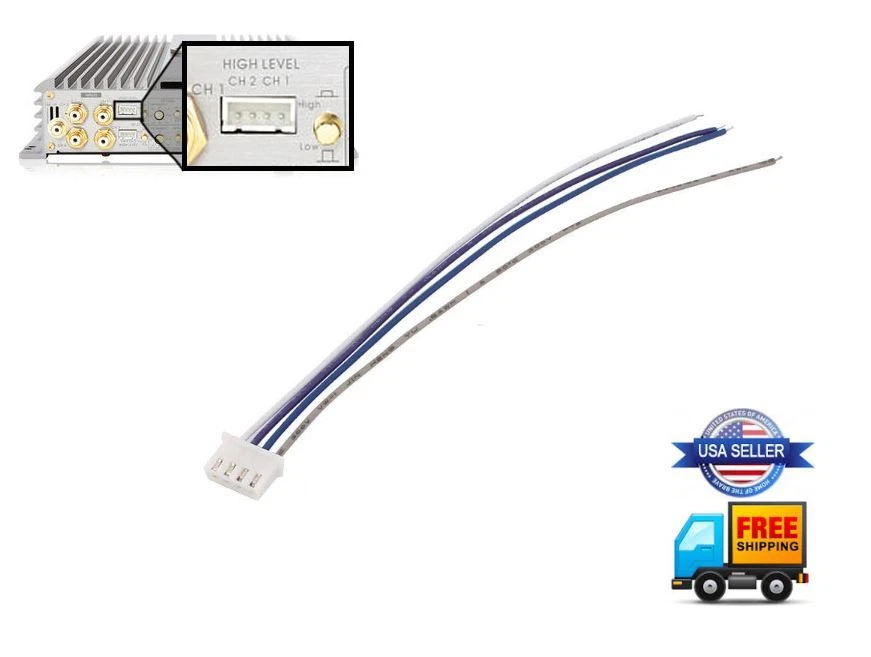 4-Pin Hi Level Input Plug Harness KICKER Impulse KX ZX Series Amplifiers - Image 1 of 4