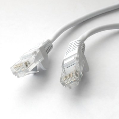 25cm RJ45 Netzwerk-Kabel Patch-Kabel kurz weiß LAN DSL CAT5 Ethernet 0,25m kurz