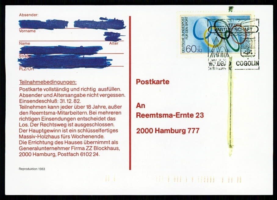 GERMANY FRG 1980 OLYMPICS UNSISSED STAMP !!! REPRINT 1983 ENGROS 50x 'm5619