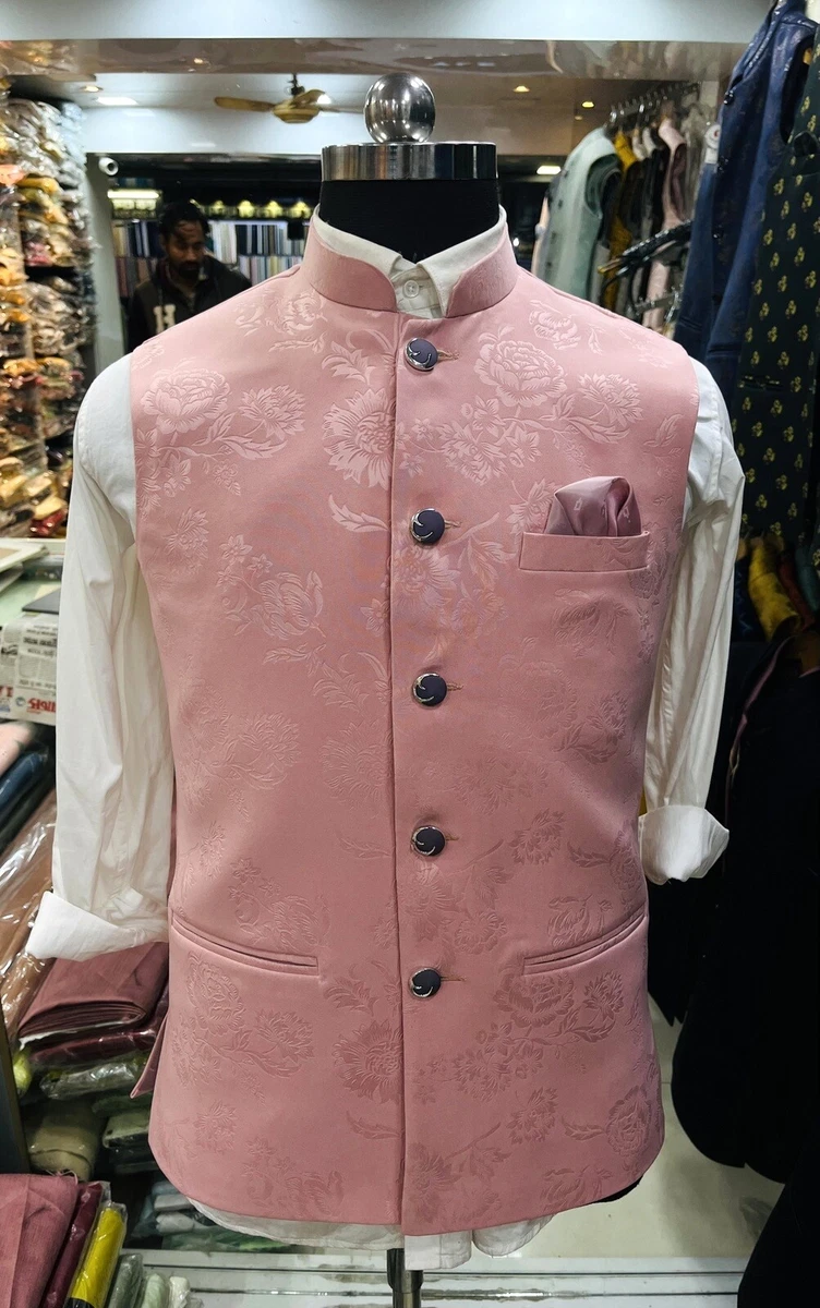 Printed nehru jacket for deals men