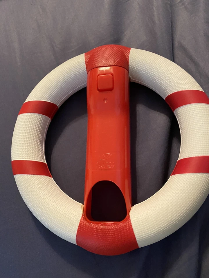 (2) Wii Nerf Controller Steering Wheels, Red, Blue, White, Racing Mario Kart - Image 4 of 4