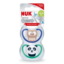 NUK Space Baby Dummy 18-36m 2pk
