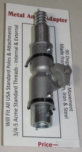 1 pc - Extension Pole Adapter - Fits All Standard Threaded Poles.  All metal.  X