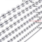 1.5mm-12mm 18-40" Fashion Women Mens 316L Stainless Steel Ball Chain Necklace