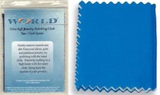 12 Jewelry Polishing Cloths World Brand 100% Cotton 2 Part Sliver Gold Platinum