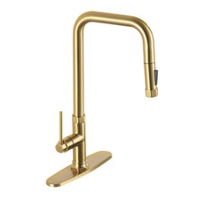 Kitchen Faucet 1-Handle Pull Down Sprayer Kitchen Faucet Stainless Steel Brass