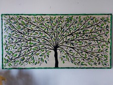 QUADRO DIPINTO A MANO ALBERO DELLA VITA FOGLIE - 1 metrox50x4cm RIF303