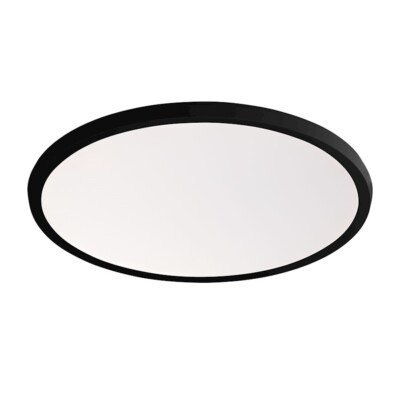 Modern Forms Argo 1Lt 19'' LED Round Flush 3-CCT/3000K, Black - FM-4219-30-BK