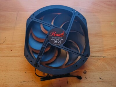 Rosewill 200 mm case fan Plastic Brand New Never Used 3 pin power connector