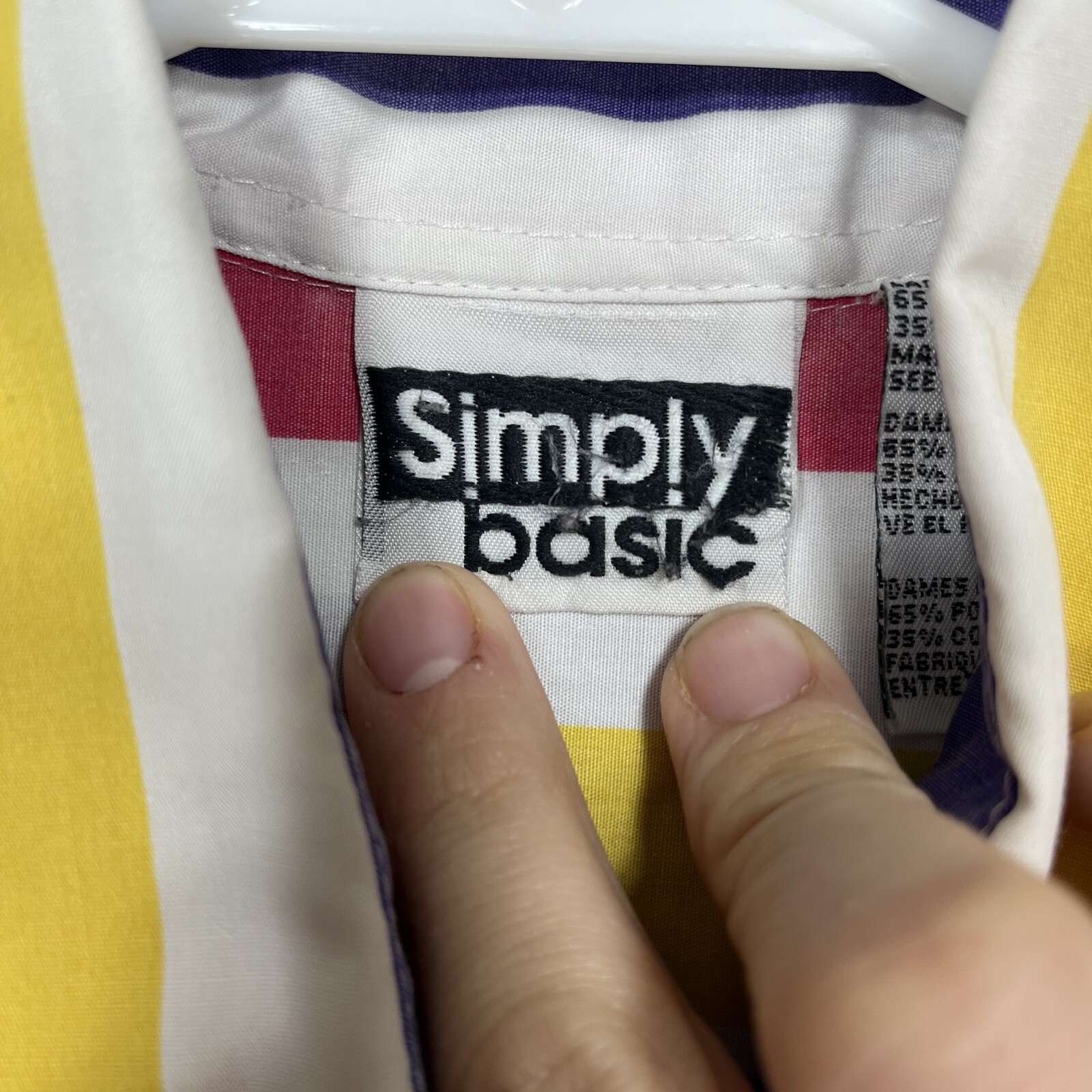 Vintage Simply Basic Cropped Sleeveless Button Up… - image 7