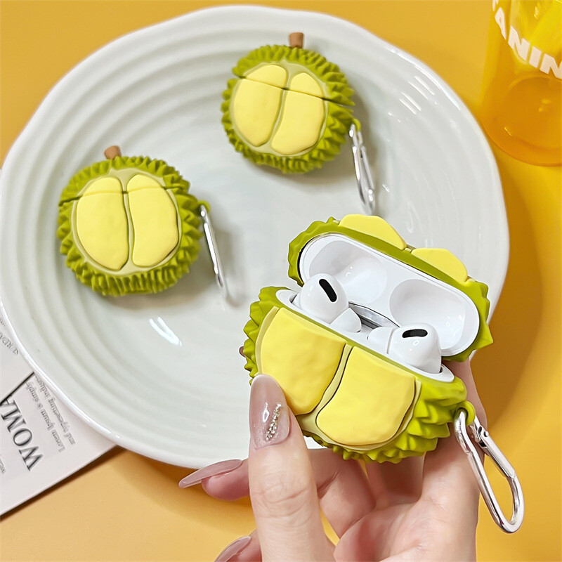 Cartoon 3D Durian Earphone Case For Apple AirPods 2/3/4 Pro 1/2
