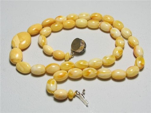 Alte Bernsteinkette Butterscotch heller butterscotch vintage amber necklace - Bild 7 von 7